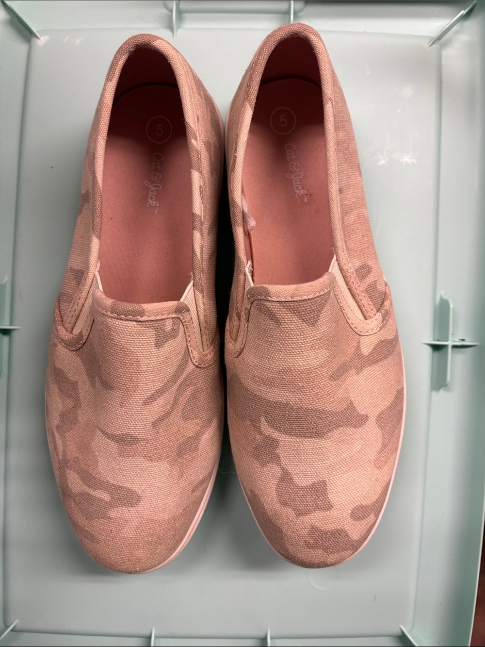 Cat & Jack Pink Camouflage Slip-On Moccasins